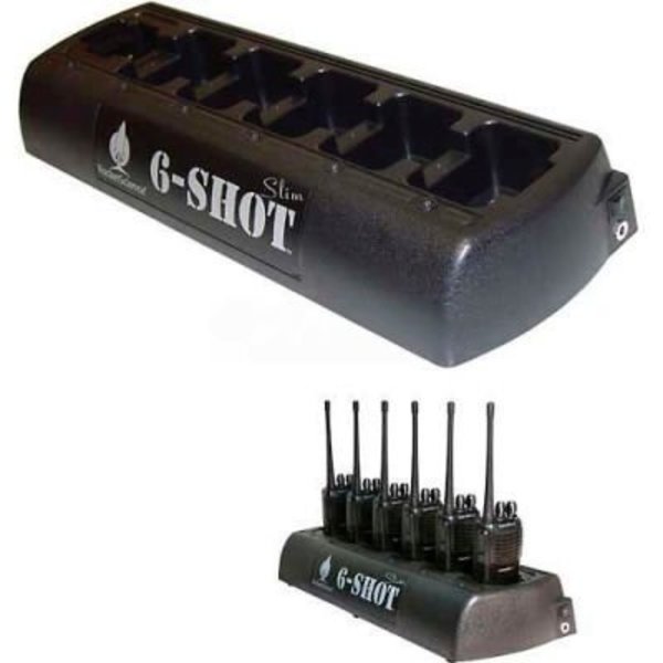 Klein Electronics Inc 6-Shot„¢ Slim 6-Unit Battery Charger for Blackbox+ Radios 6-Shot-Slim-BB+